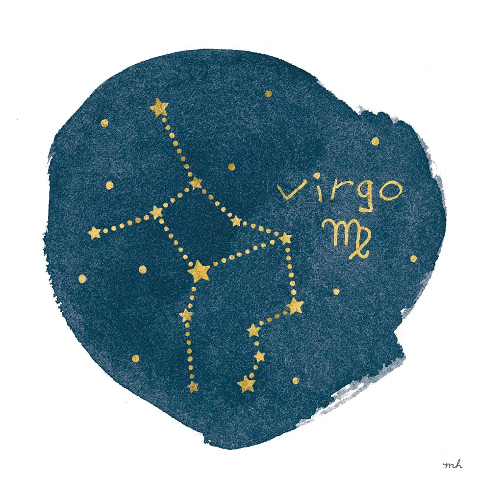 Horoscope Virgo by Moira Hershey. SKU 48909a. Archival Giclee Fine art print for wall decor.