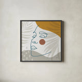 Island Breeze II by Moira Hershey. Shown in a sleek black glass frame for a contemporary gallery look. Available as an archival giclee rolled canvas, fine art paper, or poster print. SKU 65307a.