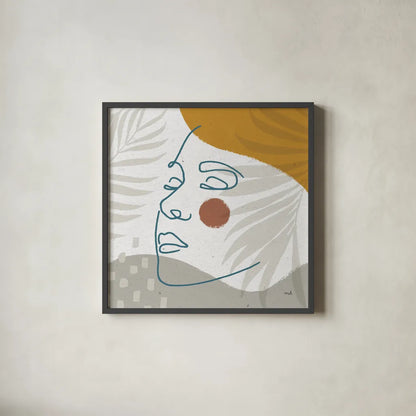 Island Breeze II by Moira Hershey. Shown in a sleek black glass frame for a contemporary gallery look. Available as an archival giclee rolled canvas, fine art paper, or poster print. SKU 65307a.