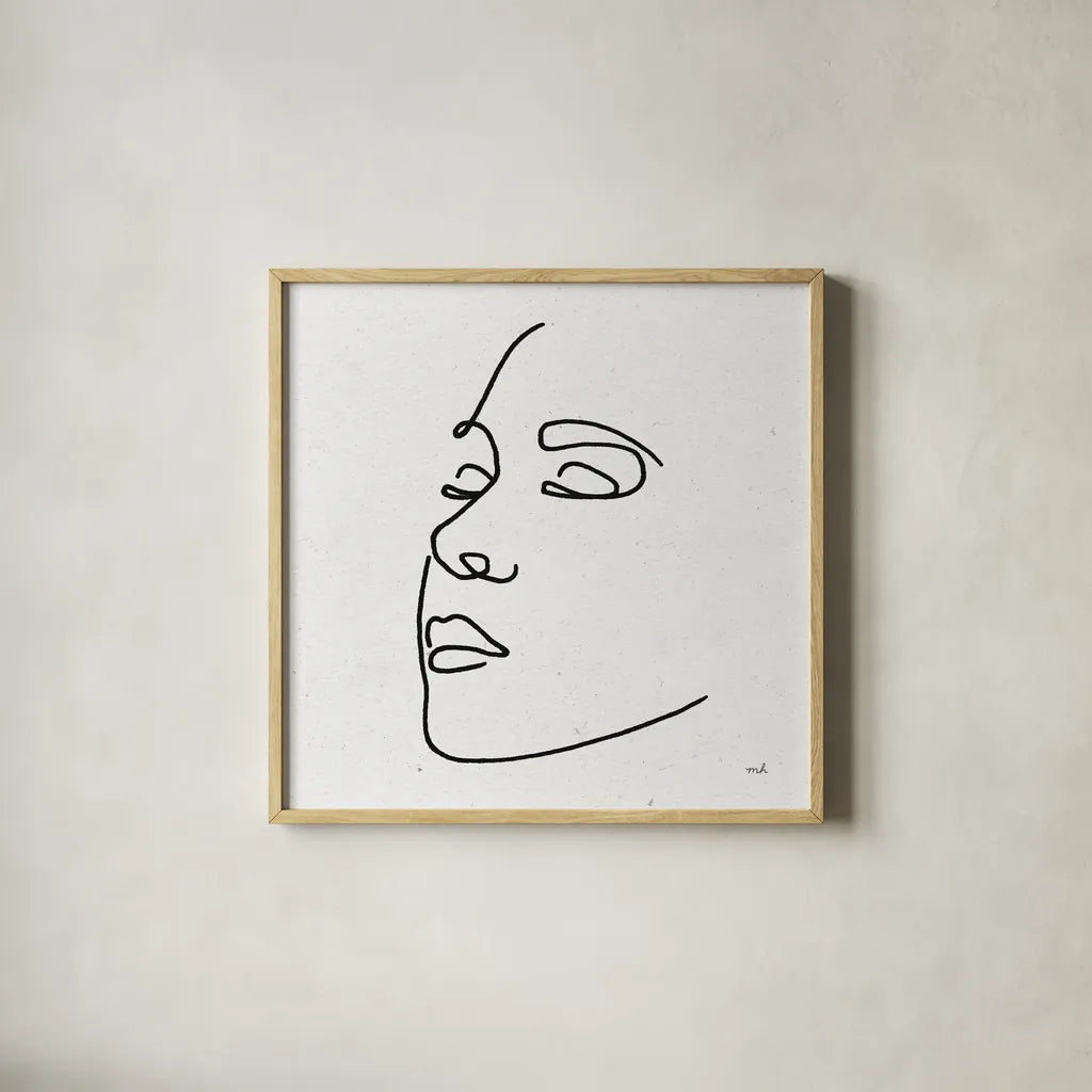 Island Breeze II BW by Moira Hershey. Shown in a natural wood glass frame for a timeless modern aesthetic. Available as an archival giclee rolled canvas, fine art paper, or poster print. SKU 67884a.