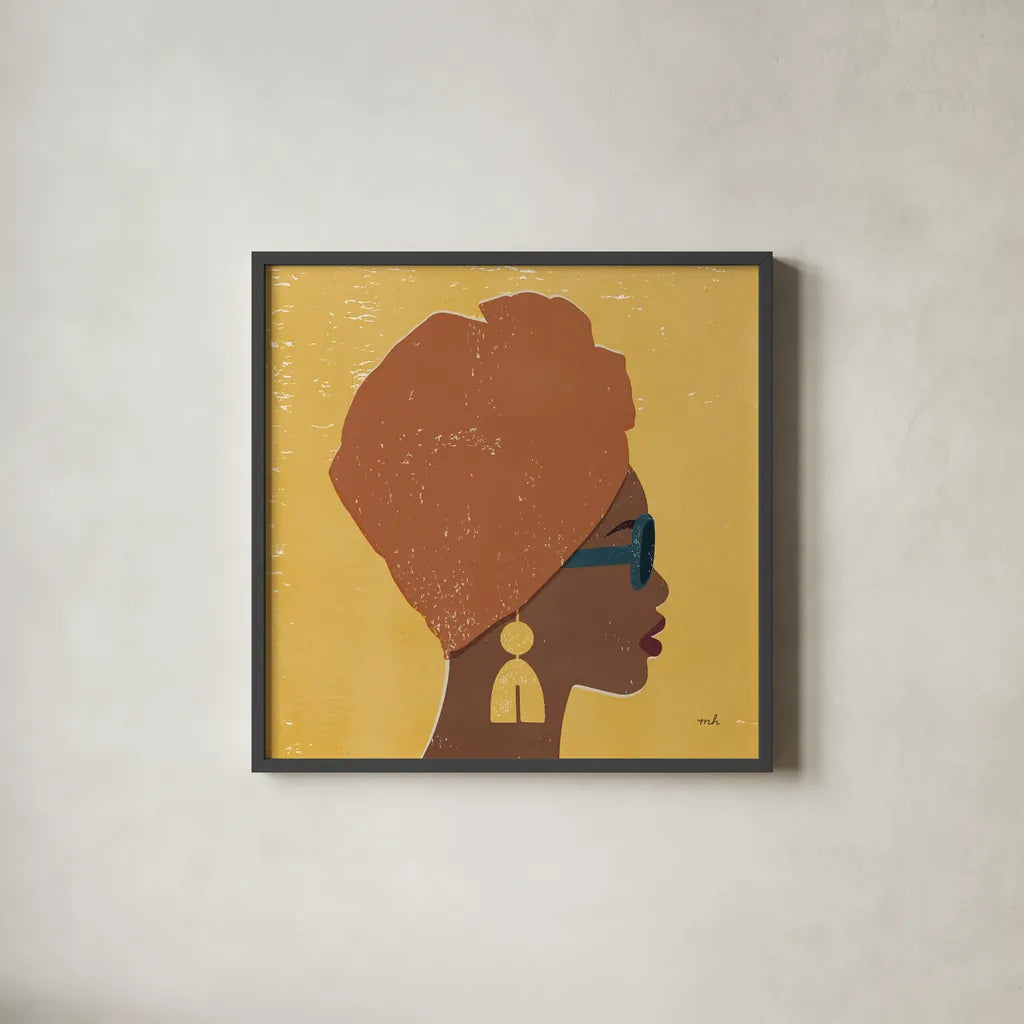 Kenya Couture I by Moira Hershey. Shown in a sleek black glass frame for a contemporary gallery look. Available as an archival giclee rolled canvas, fine art paper, or poster print. SKU 62162a.