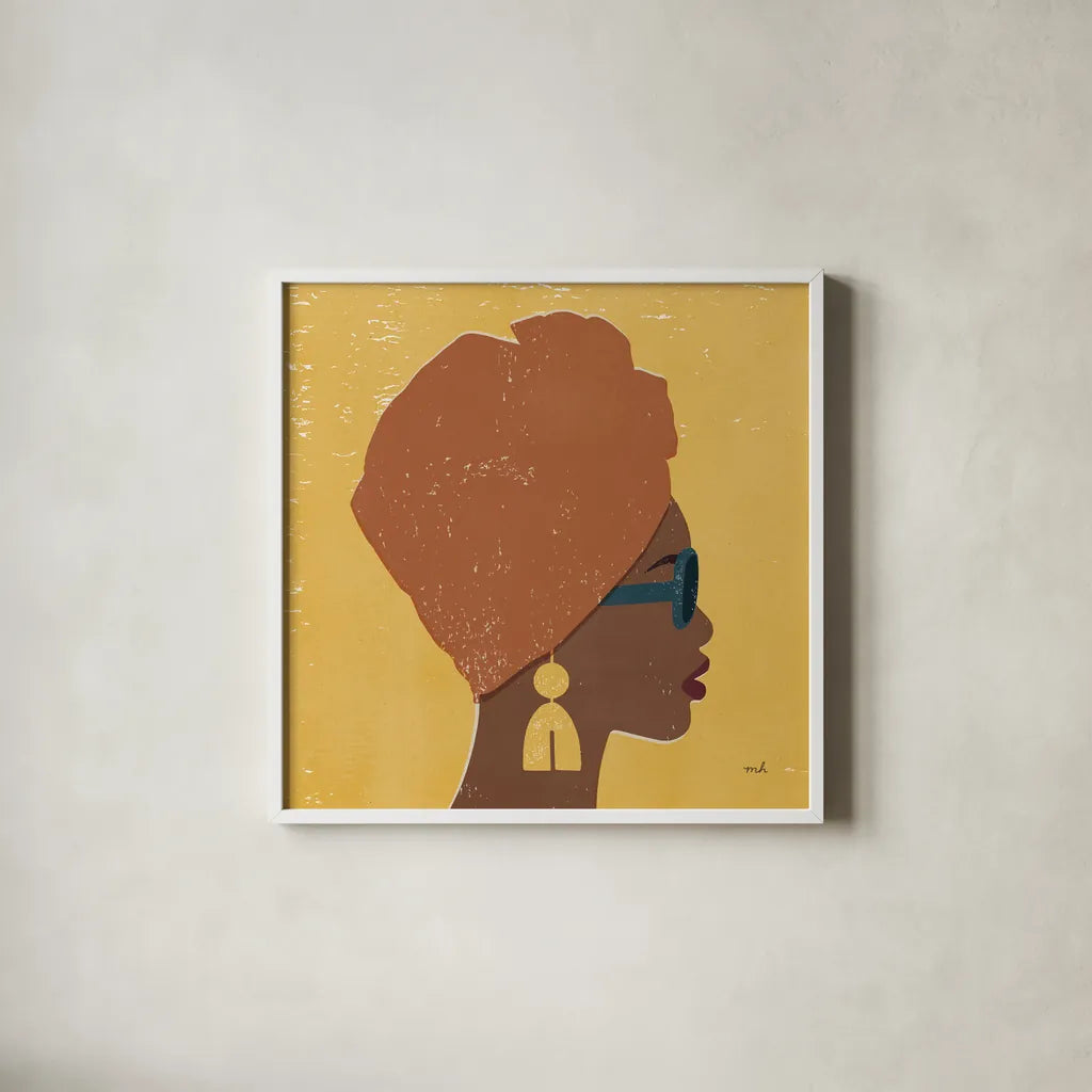 Kenya Couture I by Moira Hershey. Shown in a crisp white glass frame for a clean and minimalist style. Available as an archival giclee rolled canvas, fine art paper, or poster print. SKU 62162a.