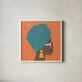 Kenya Couture I Bright by Moira Hershey. Shown in a crisp white glass frame for a clean and minimalist style. Available as an archival giclee rolled canvas, fine art paper, or poster print. SKU 68243a.
