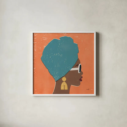 Kenya Couture I Bright by Moira Hershey. Shown in a crisp white glass frame for a clean and minimalist style. Available as an archival giclee rolled canvas, fine art paper, or poster print. SKU 68243a.