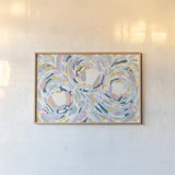 Laughter by Moira Hershey. shown as a paper print in a natural frame. Available as a archival giclee rolled canvas, fine art paper, or poster print. SKU 34756i.