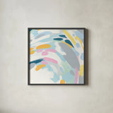 Laughter II by Moira Hershey. Shown in a sleek black glass frame for a contemporary gallery look. Available as an archival giclee rolled canvas, fine art paper, or poster print. SKU 34872a.