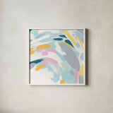 Laughter II by Moira Hershey. Shown in a crisp white glass frame for a clean and minimalist style. Available as an archival giclee rolled canvas, fine art paper, or poster print. SKU 34872a.