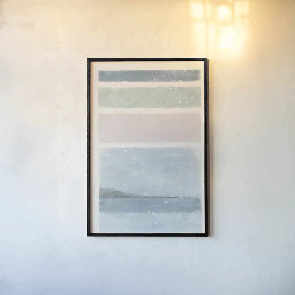 Layers by Moira Hershey. shown as a paper print in a black flame. Available as a archival giclee rolled canvas, fine art paper, or poster print. SKU 42435h.