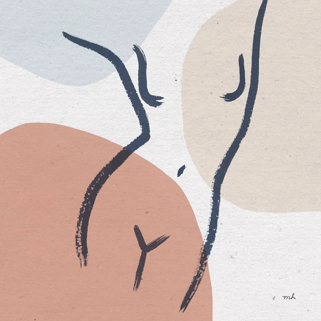 Line Figures I by Moira Hershey. SKU 63771a. Archival Giclee Fine art print for wall decor.