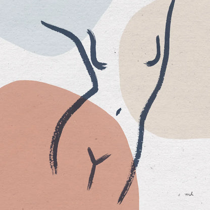 Line Figures I by Moira Hershey. SKU 63771a. Archival Giclee Fine art print for wall decor.