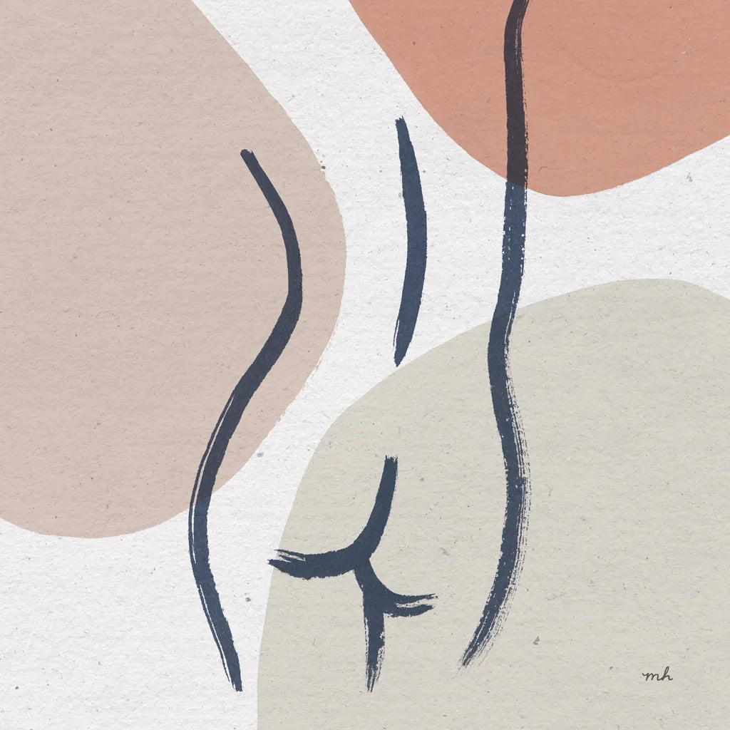 Line Figures II by Moira Hershey. SKU 63772a. Archival Giclee Fine art print for wall decor.