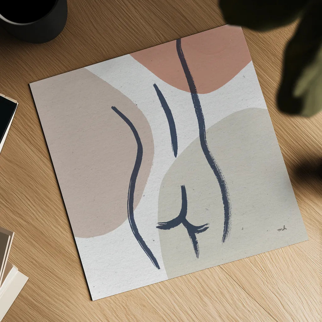 Line Figures II by Moira Hershey. Shown as a detailed flat fine art print, highlighting archival giclee quality. Available as an archival giclee rolled canvas, fine art paper, or poster print. SKU 63772a.