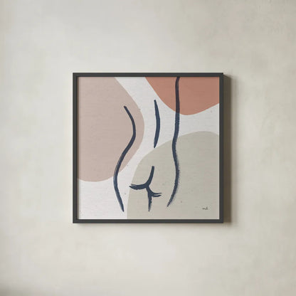 Line Figures II by Moira Hershey. Shown in a sleek black glass frame for a contemporary gallery look. Available as an archival giclee rolled canvas, fine art paper, or poster print. SKU 63772a.
