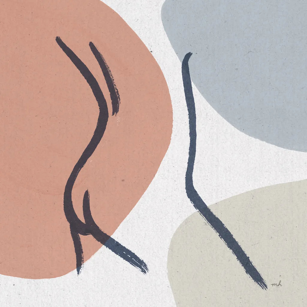 Line Figures III by Moira Hershey. SKU 63773a. Archival Giclee Fine art print for wall decor.