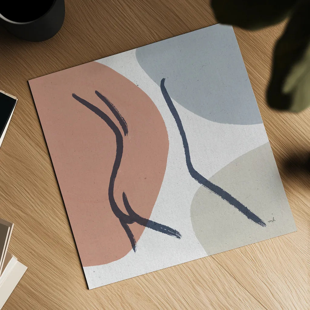 Line Figures III by Moira Hershey. Shown as a detailed flat fine art print, highlighting archival giclee quality. Available as an archival giclee rolled canvas, fine art paper, or poster print. SKU 63773a.