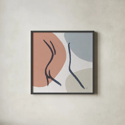 Line Figures III by Moira Hershey. Shown in a sleek black glass frame for a contemporary gallery look. Available as an archival giclee rolled canvas, fine art paper, or poster print. SKU 63773a.