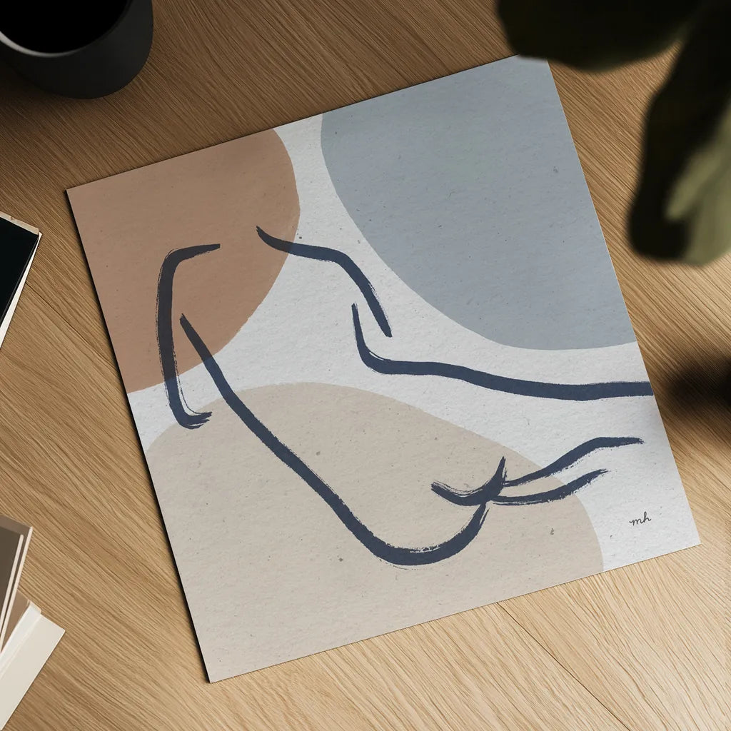 Line Figures IV by Moira Hershey. Shown as a detailed flat fine art print, highlighting archival giclee quality. Available as an archival giclee rolled canvas, fine art paper, or poster print. SKU 63774a.