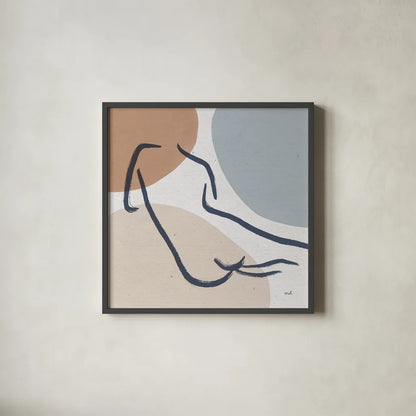 Line Figures IV by Moira Hershey. Shown in a sleek black glass frame for a contemporary gallery look. Available as an archival giclee rolled canvas, fine art paper, or poster print. SKU 63774a.