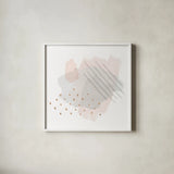 Lovely Blush I by Moira Hershey. Shown in a crisp white glass frame for a clean and minimalist style. Available as an archival giclee rolled canvas, fine art paper, or poster print. SKU 35388a.