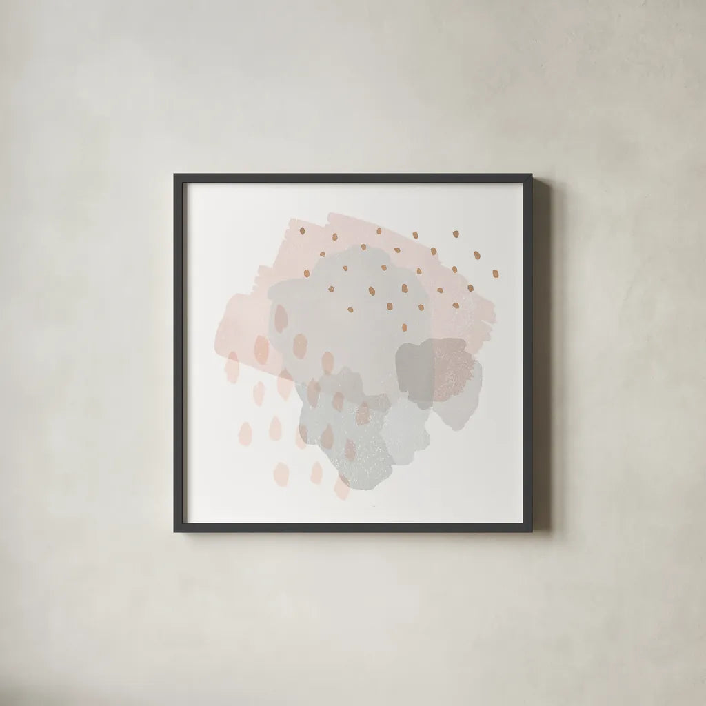 Lovely Blush II by Moira Hershey. Shown in a sleek black glass frame for a contemporary gallery look. Available as an archival giclee rolled canvas, fine art paper, or poster print. SKU 35389a.