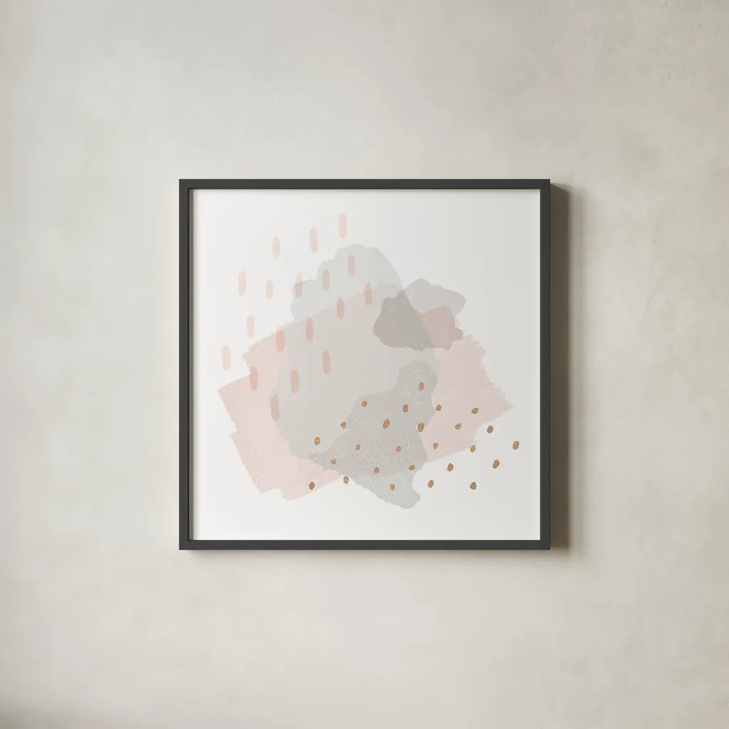 Lovely Blush III by Moira Hershey. Shown in a sleek black glass frame for a contemporary gallery look. Available as an archival giclee rolled canvas, fine art paper, or poster print. SKU 35390a.