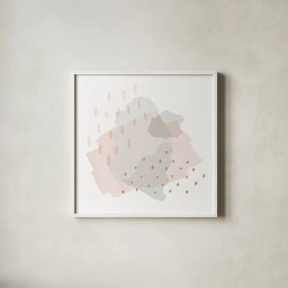 Lovely Blush III by Moira Hershey. Shown in a crisp white glass frame for a clean and minimalist style. Available as an archival giclee rolled canvas, fine art paper, or poster print. SKU 35390a.