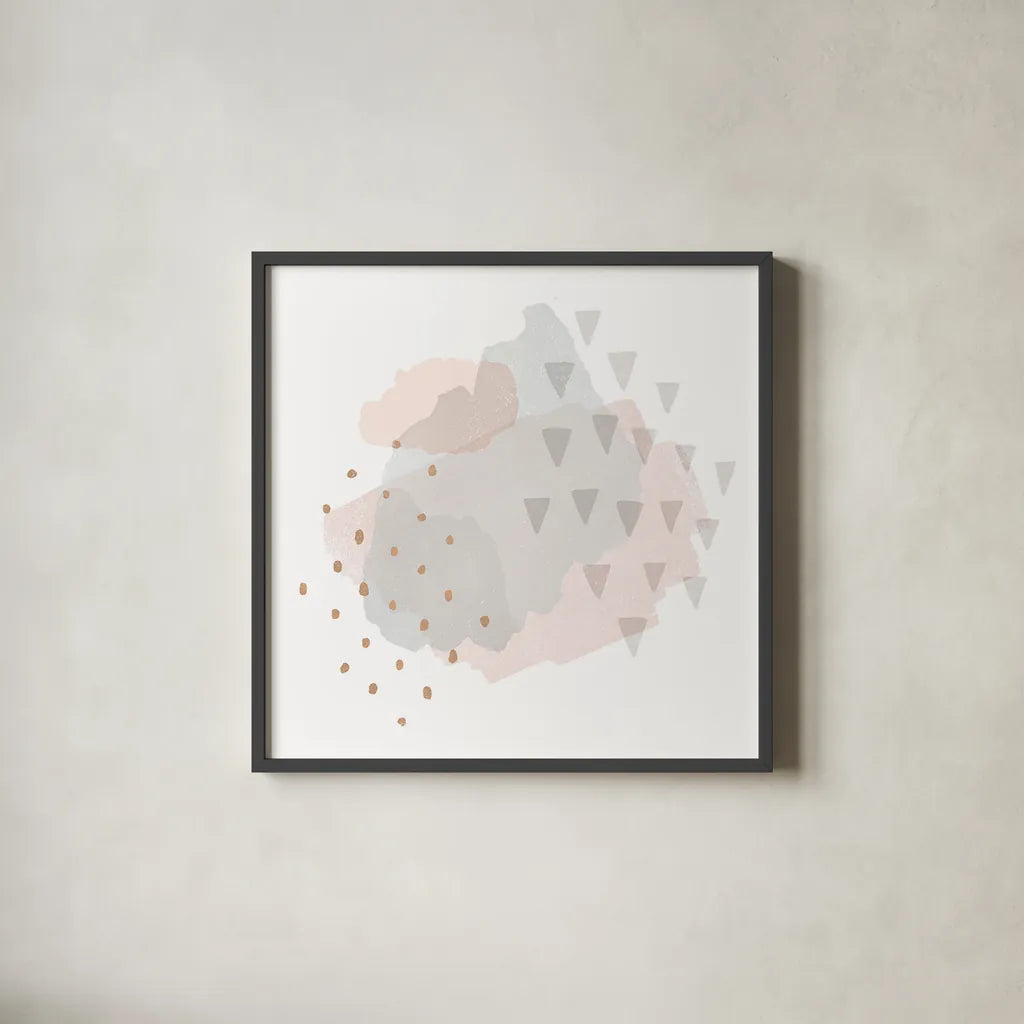 Lovely Blush IV by Moira Hershey. Shown in a sleek black glass frame for a contemporary gallery look. Available as an archival giclee rolled canvas, fine art paper, or poster print. SKU 35391a.