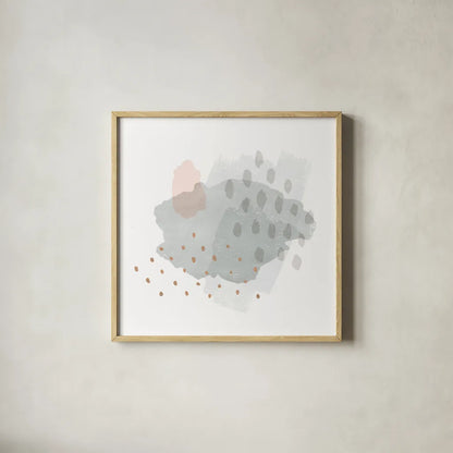 Lovely I by Moira Hershey. Shown in a natural wood glass frame for a timeless modern aesthetic. Available as an archival giclee rolled canvas, fine art paper, or poster print. SKU 35269a.