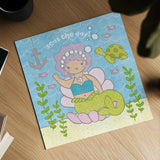 Magical Mermaid III by Moira Hershey. Shown as a detailed flat fine art print, highlighting archival giclee quality. Available as an archival giclee rolled canvas, fine art paper, or poster print. SKU 29822a.