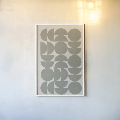 Make it Mod I v2 by Moira Hershey. shown as a paper print in a white frame. Available as a archival giclee rolled canvas, fine art paper, or poster print. SKU 80612h.