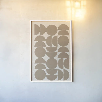 Make it Mod II v2 by Moira Hershey. shown as a paper print in a white frame. Available as a archival giclee rolled canvas, fine art paper, or poster print. SKU 80613h.