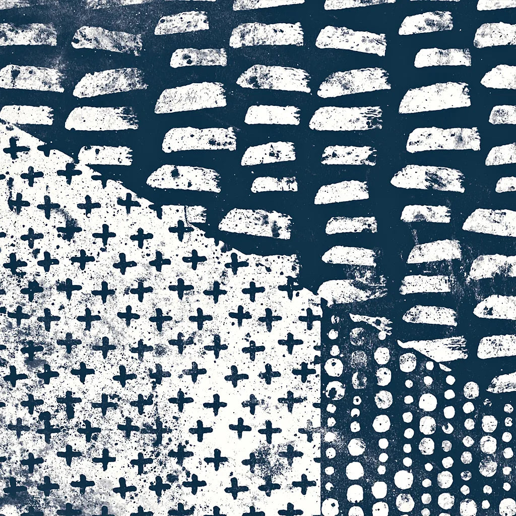 Mark Making Tile II by Moira Hershey. SKU 33241a. Archival Giclee Fine art print for wall decor.