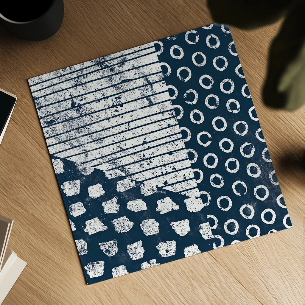 Mark Making Tile IV by Moira Hershey. Shown as a detailed flat fine art print, highlighting archival giclee quality. Available as an archival giclee rolled canvas, fine art paper, or poster print. SKU 33243a.