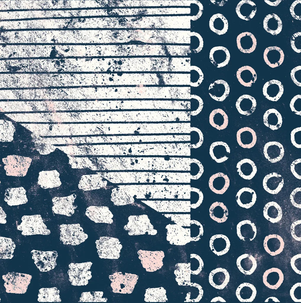 Mark Making Tile IV with Blush by Moira Hershey. SKU 40800a. Archival Giclee Fine art print for wall decor.