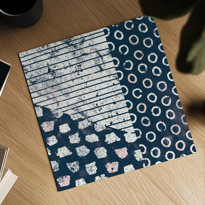 Mark Making Tile IV with Blush by Moira Hershey. Shown as a detailed flat fine art print, highlighting archival giclee quality. Available as an archival giclee rolled canvas, fine art paper, or poster print. SKU 40800a.