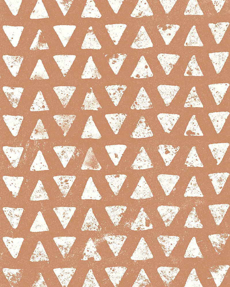Mark Making Tile Pattern IV Rust Crop by Moira Hershey