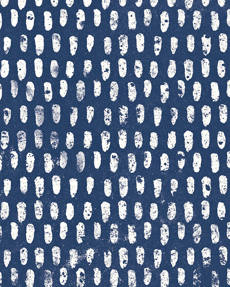 Mark Making Tile Pattern V Dark Blue Crop by Moira Hershey