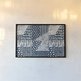 Mark Making Tile VI by Moira Hershey. shown as a paper print in a black flame. Available as a archival giclee rolled canvas, fine art paper, or poster print. SKU 52898i.