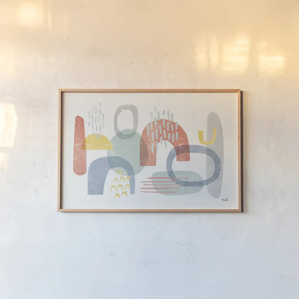 Milo I by Moira Hershey. shown as a paper print in a natural frame. Available as a archival giclee rolled canvas, fine art paper, or poster print. SKU 46166i.