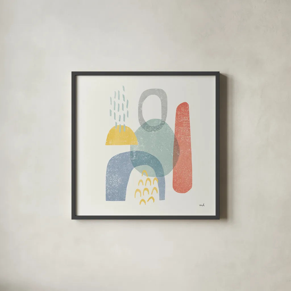 Milo II by Moira Hershey. Shown in a sleek black glass frame for a contemporary gallery look. Available as an archival giclee rolled canvas, fine art paper, or poster print. SKU 46167a.