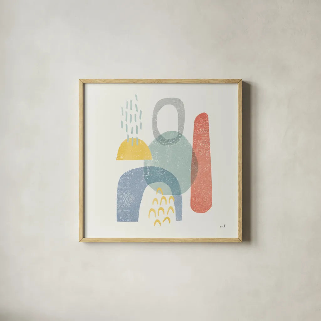 Milo II by Moira Hershey. Shown in a natural wood glass frame for a timeless modern aesthetic. Available as an archival giclee rolled canvas, fine art paper, or poster print. SKU 46167a.