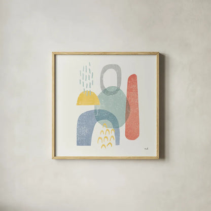 Milo II by Moira Hershey. Shown in a natural wood glass frame for a timeless modern aesthetic. Available as an archival giclee rolled canvas, fine art paper, or poster print. SKU 46167a.