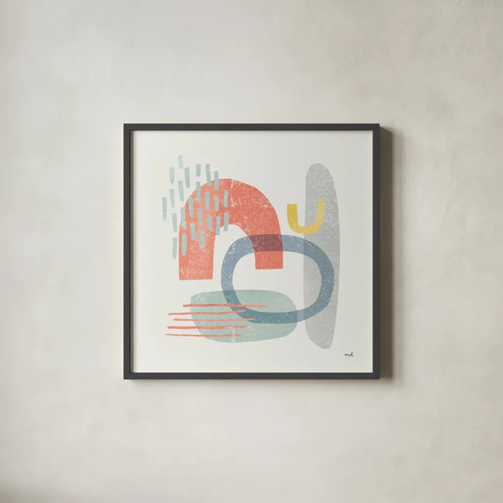 Milo III by Moira Hershey. Shown in a sleek black glass frame for a contemporary gallery look. Available as an archival giclee rolled canvas, fine art paper, or poster print. SKU 46189a.