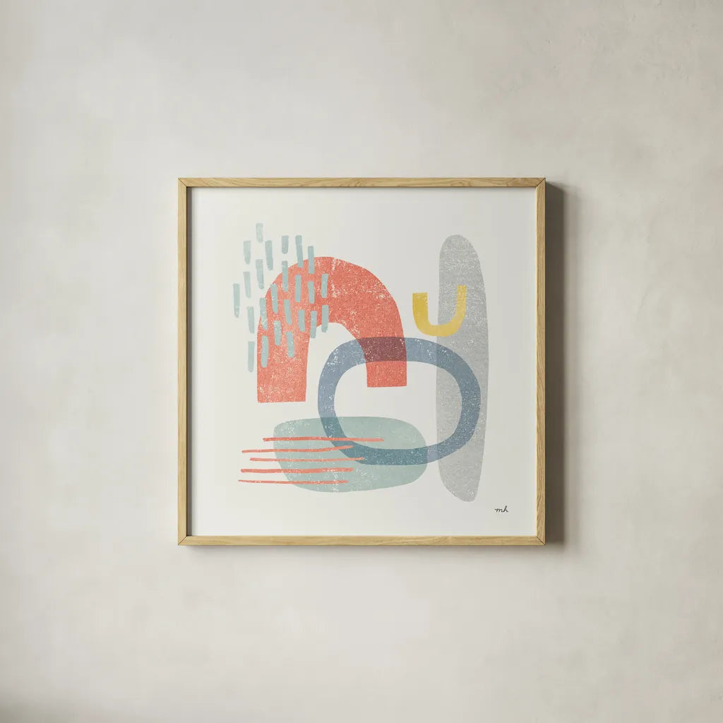 Milo III by Moira Hershey. Shown in a natural wood glass frame for a timeless modern aesthetic. Available as an archival giclee rolled canvas, fine art paper, or poster print. SKU 46189a.