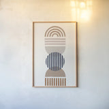 Modern Desert I by Moira Hershey. shown as a paper print in a natural frame. Available as a archival giclee rolled canvas, fine art paper, or poster print. SKU 66894h.