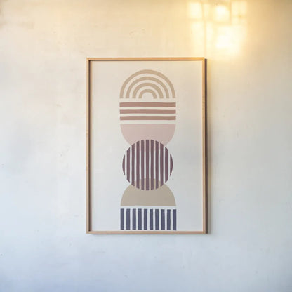 Modern Desert I Eventide by Moira Hershey. shown as a paper print in a natural frame. Available as a archival giclee rolled canvas, fine art paper, or poster print. SKU 70970h.