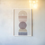 Modern Desert I Eventide by Moira Hershey. shown as a paper print in a white frame. Available as a archival giclee rolled canvas, fine art paper, or poster print. SKU 70970h.