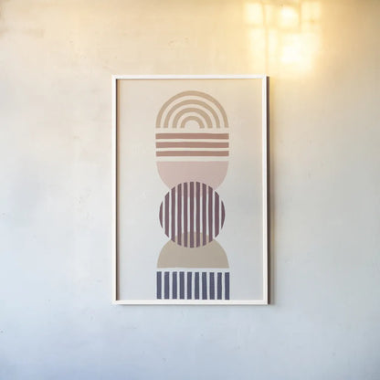 Modern Desert I Eventide by Moira Hershey. shown as a paper print in a white frame. Available as a archival giclee rolled canvas, fine art paper, or poster print. SKU 70970h.