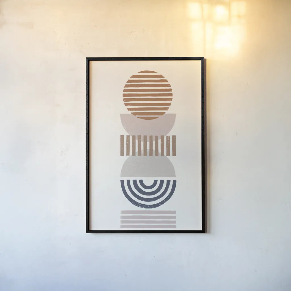 Modern Desert II by Moira Hershey. shown as a paper print in a black flame. Available as a archival giclee rolled canvas, fine art paper, or poster print. SKU 66895h.