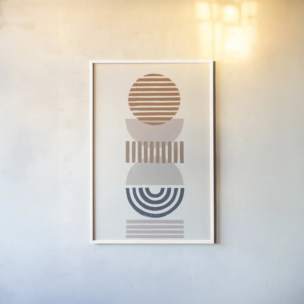 Modern Desert II by Moira Hershey. shown as a paper print in a white frame. Available as a archival giclee rolled canvas, fine art paper, or poster print. SKU 66895h.